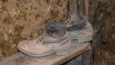 vecchie scarpe da contadino